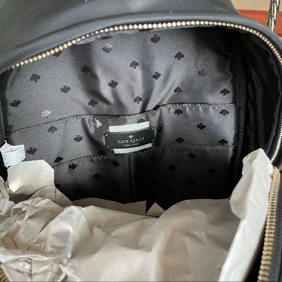 ‼️SOLD‼️ Kate Spade Medium Backpack in Black ✨♠️ - Picture 10 of 13